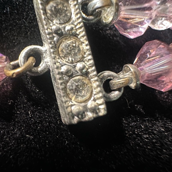 Vintage Pink Crystal Necklace - Picture 5 of 5